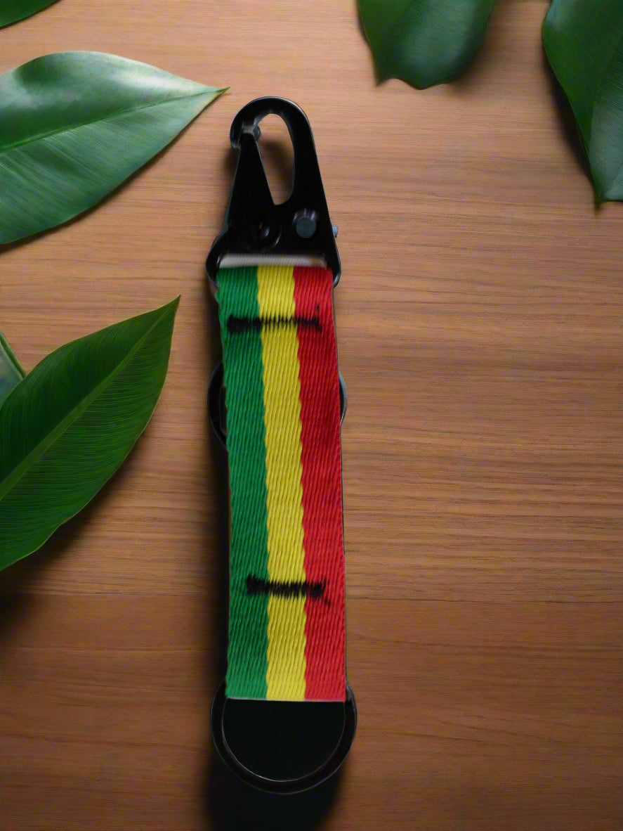 Rasta Tactical Keychain (Red/Gold/Green)