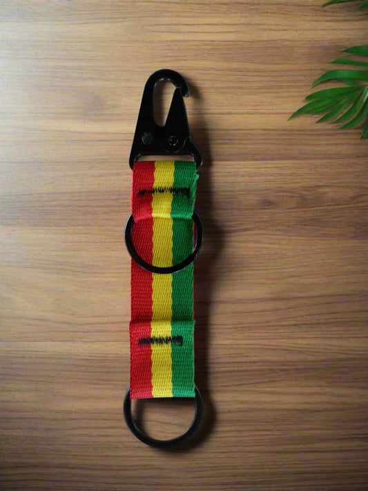 Rasta Tactical Keychain (Red/Gold/Green)